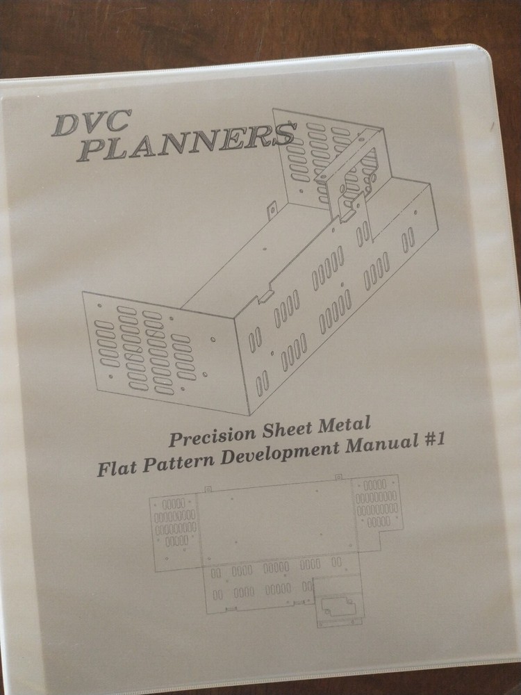 DVC Planners Precision Sheet Metal Layout Manual #1, flat pattern training! Trig