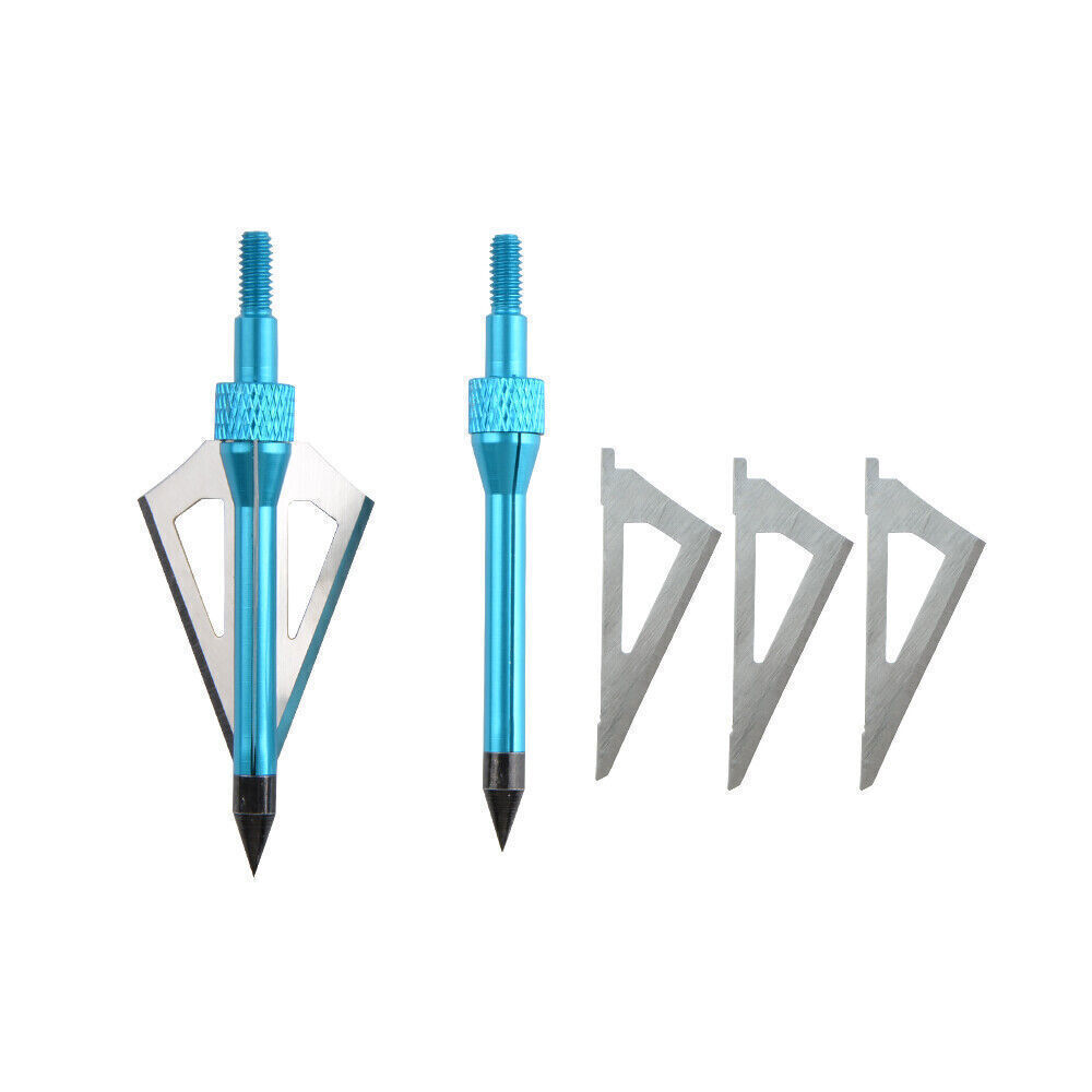 12pcs 3 Fixed Blade Hunting Broadheads 125Grain Compound Crossbow Tips With Case
