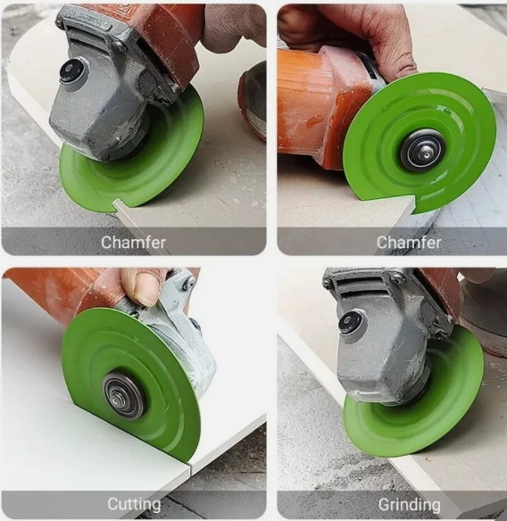 3PCS Rock Plate Flat Grinding Blade Tile Chamfering Cutting and Sanding Blade
