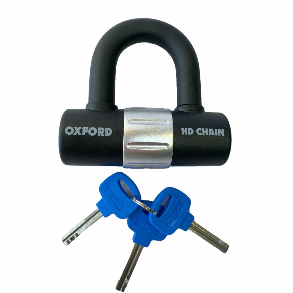 Oxford Motorcycle Sold Secure Lock Chain 1.5m + ABUS Ground Wall Anchor Bundle