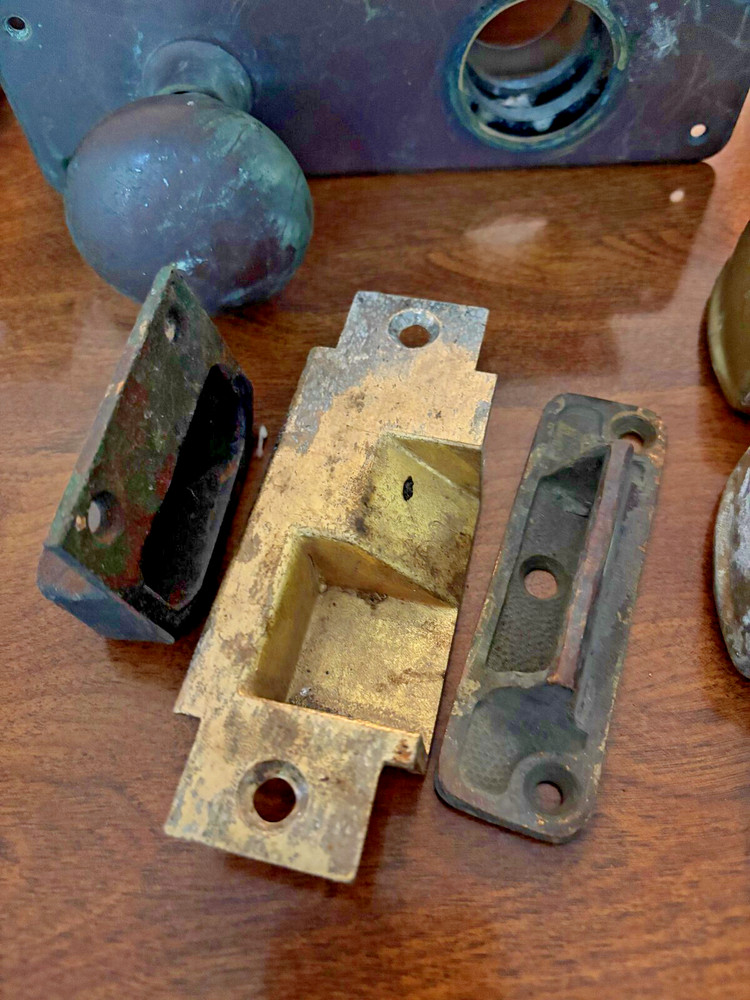 five mortise locks with accessory hardware 1930's? 20 pounds Corbin & Yale