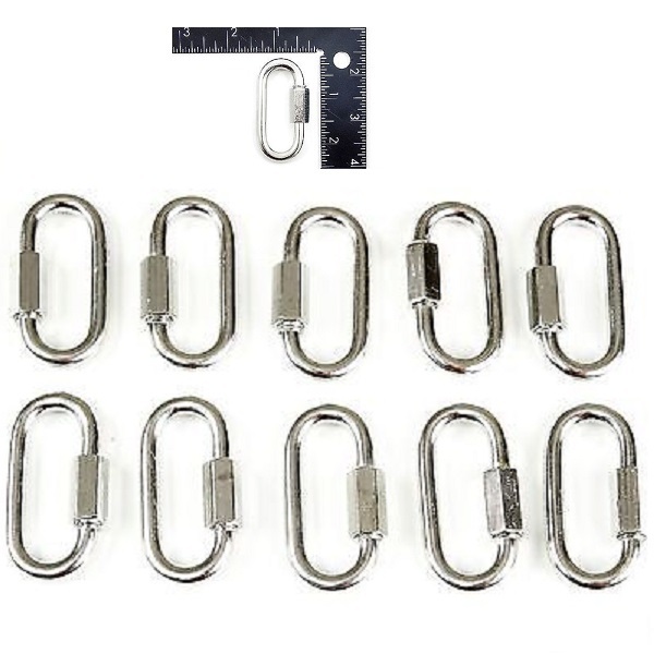 10- 1/4" Heavy Duty Quick Link Chain Rope Cable Strap Connector 6.3mm