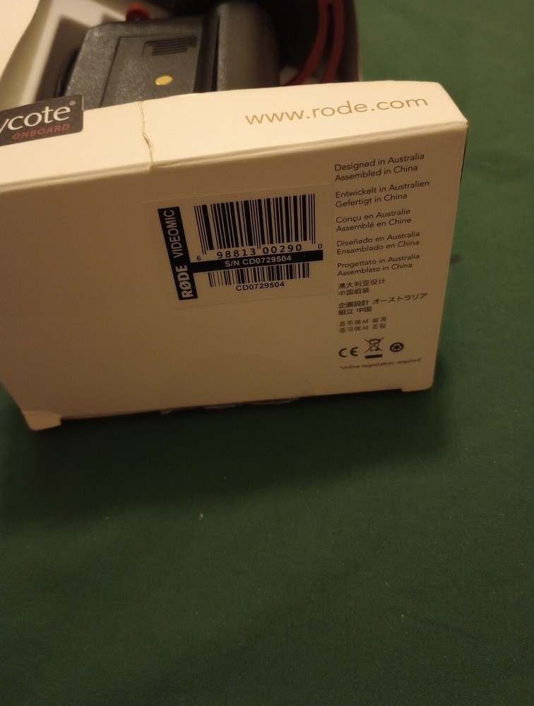 Videomic Rode microphones Rycote Onboard