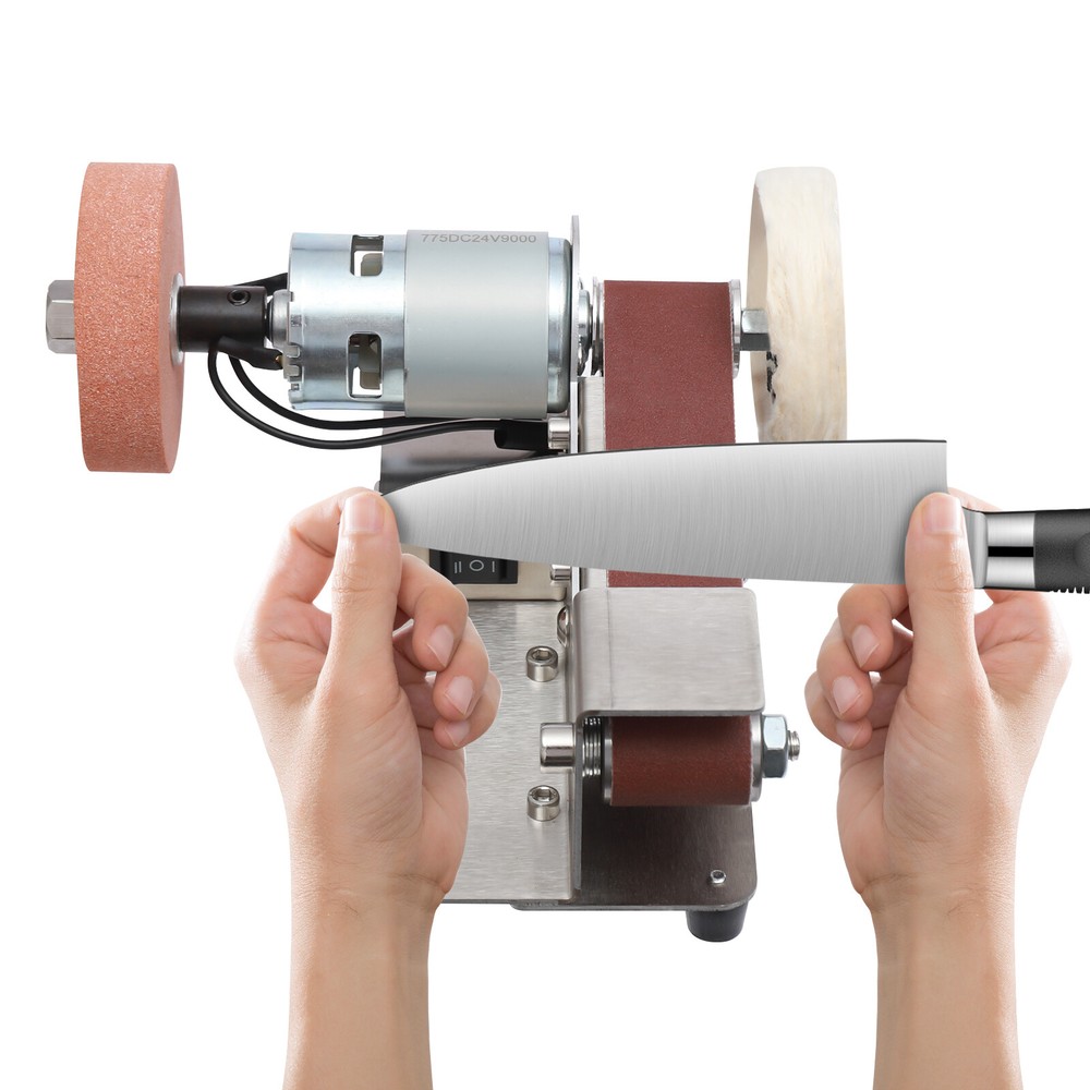 150W Mini Belt Sander with 7 Speed Settings and Adjustable Table Angle