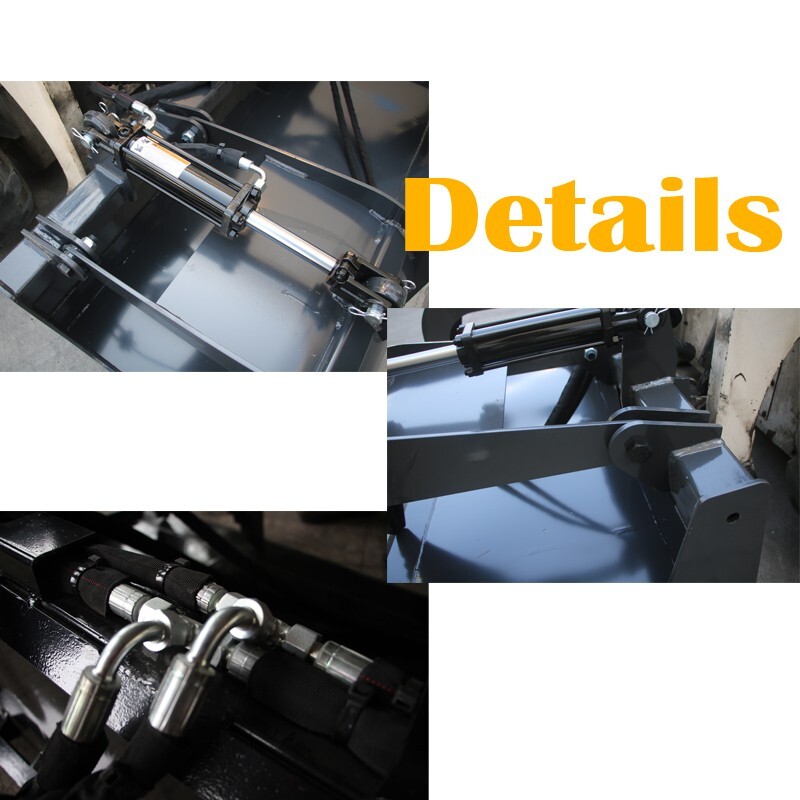 Wolequip 72in Dual Cylinder Solid Bottom Grapple Bucket Quick Attach Heavy Duty