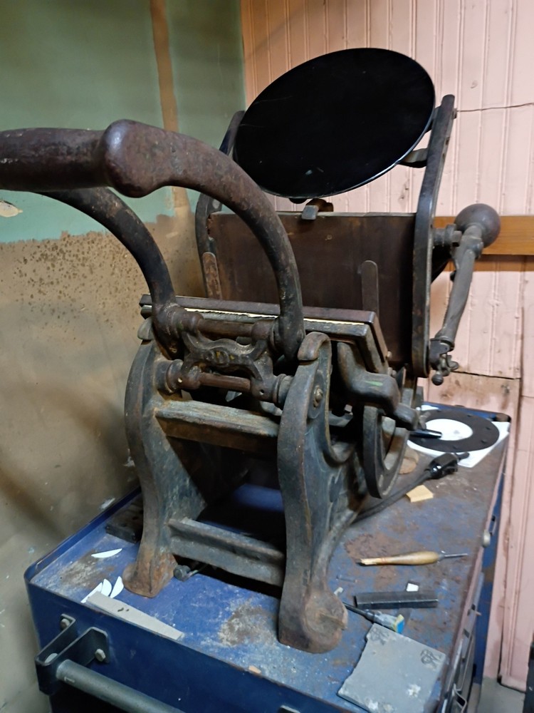 letterpress press 6x9 chase Daughaday improved model 2 printing press