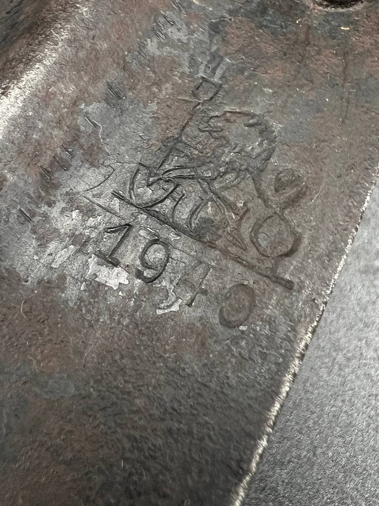 German Folding Entrenching Tool in Carrier.