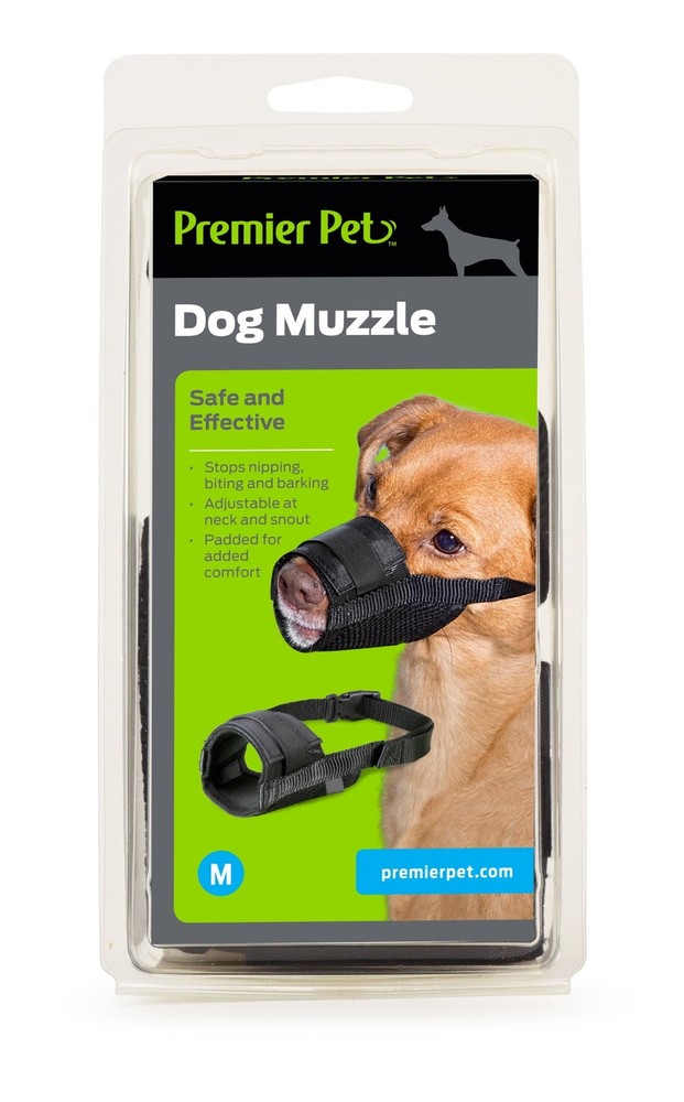 Adjustable Dog Muzzle for Medium Dogs, Padded Nylon Muzzle for Safe Comfortable