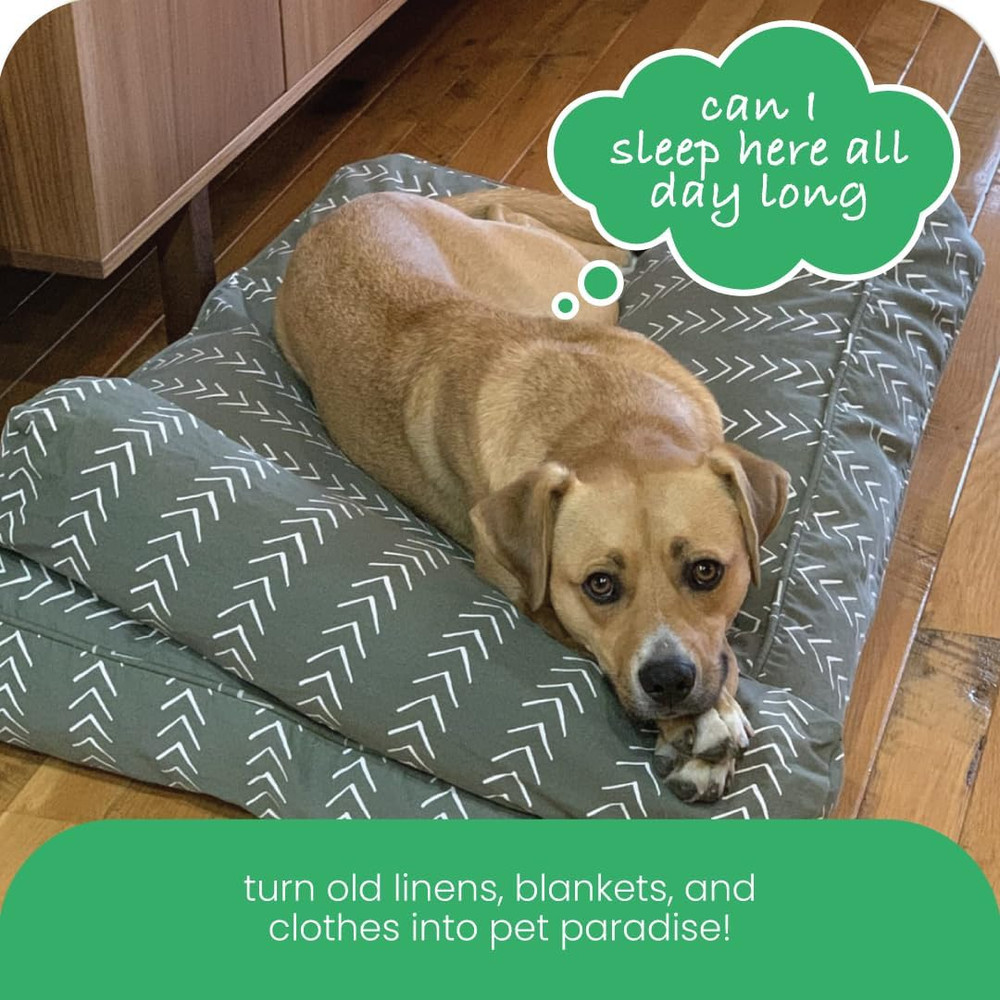 Durable Medium to Large Dog Bed Cover - 100% Cotton, Machine Washable