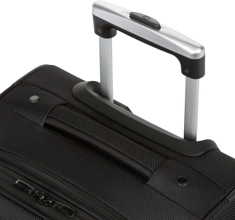 Sion Softside Expandable Luggage with Spinner Wheels, Evergreen, Checked-Medium