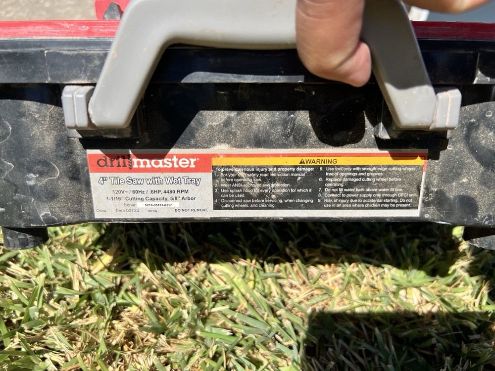 tile saw wet Habor Freight