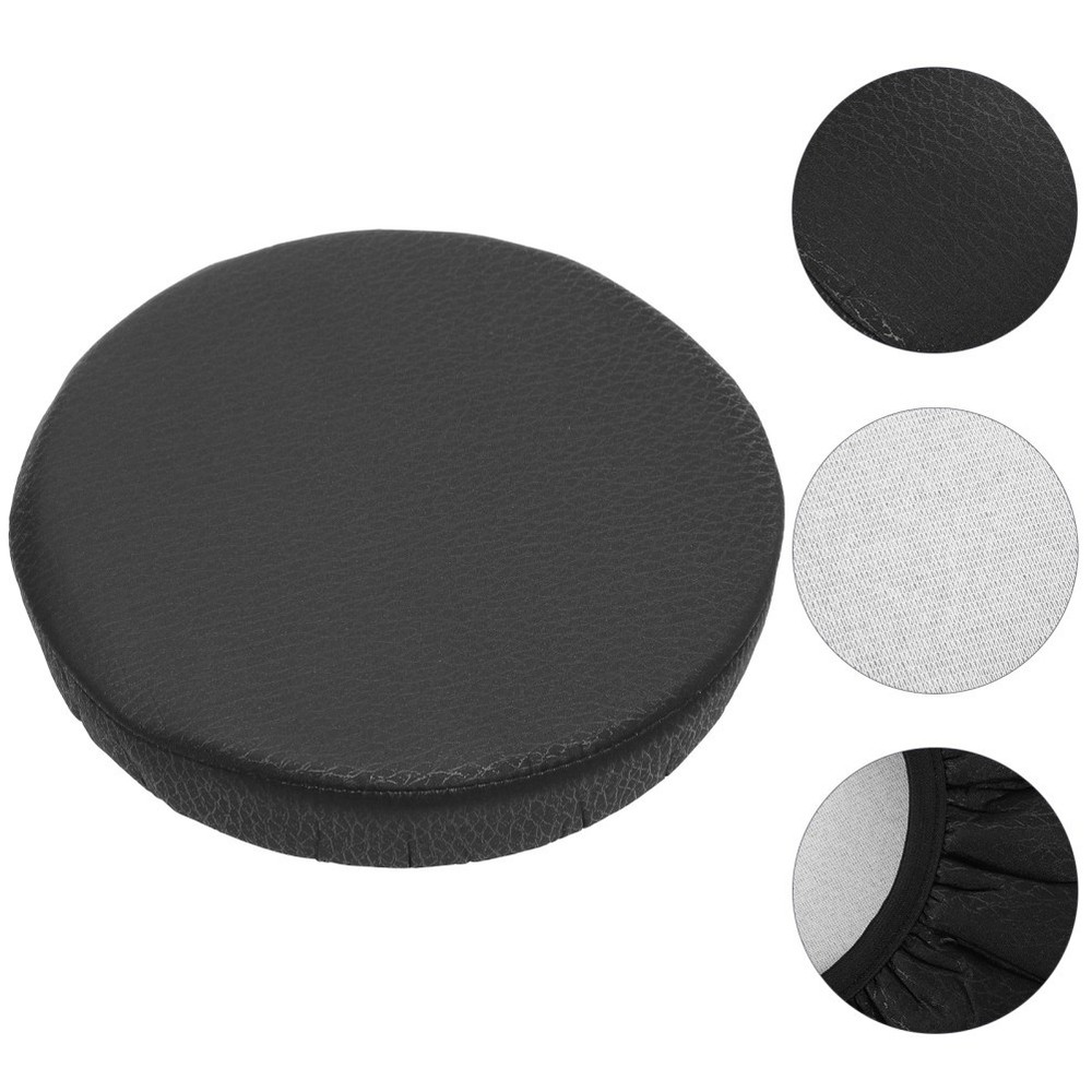 Round Stool Cover Black Slip Resistant Comfortable Protector
