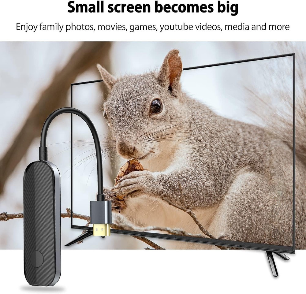 iShare iOS Wireless HDMI Display Adapter for iPhone, Streaming Mirroring Devi...