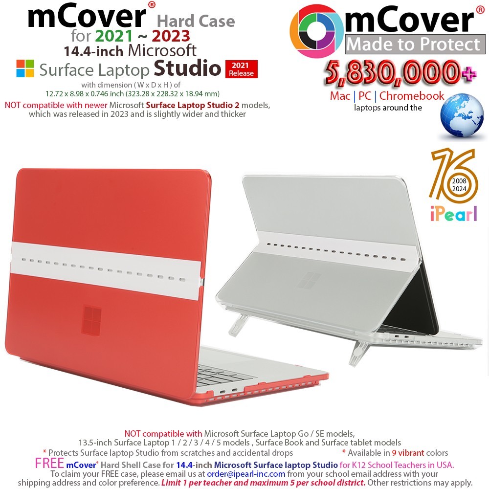 NEW mCover Hard Case for 2021 14.4" Microsoft Surface Laptop Studio computer