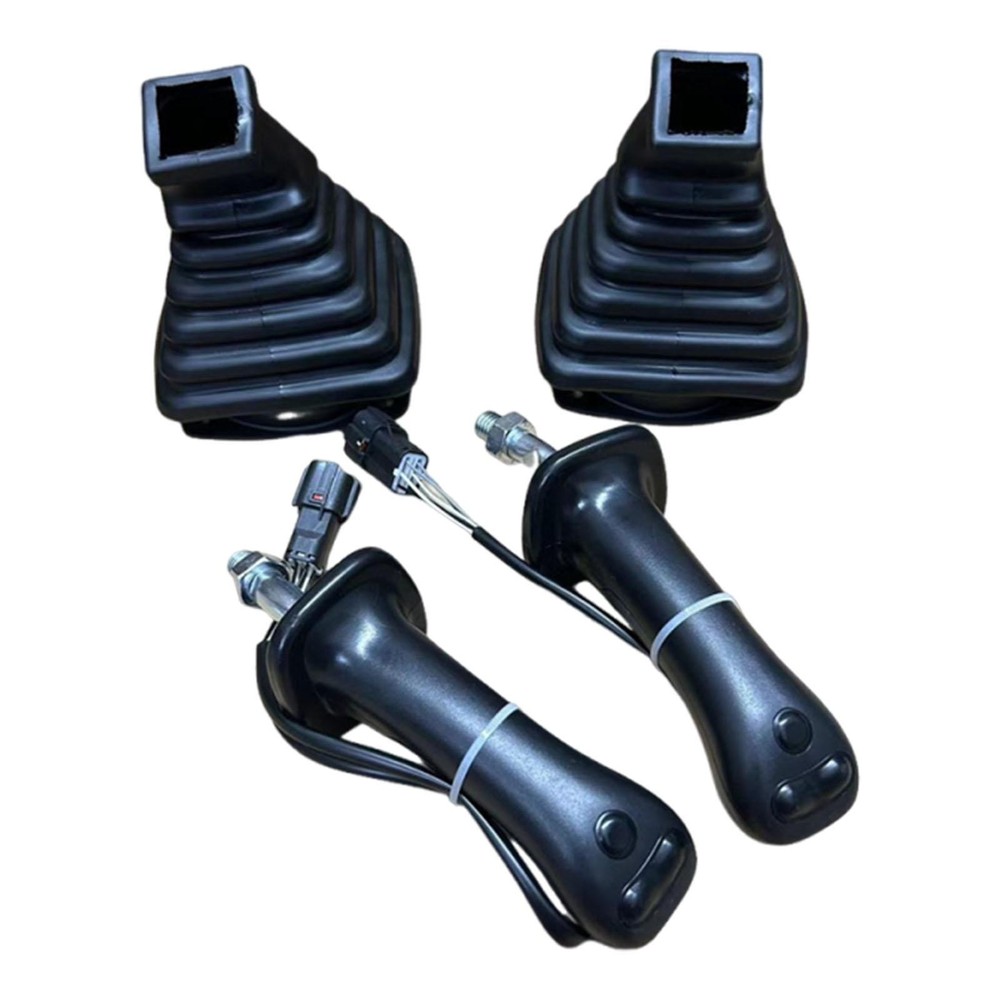 2x Excavator Joystick Handle with Protective Sleeve Replaces Assembly