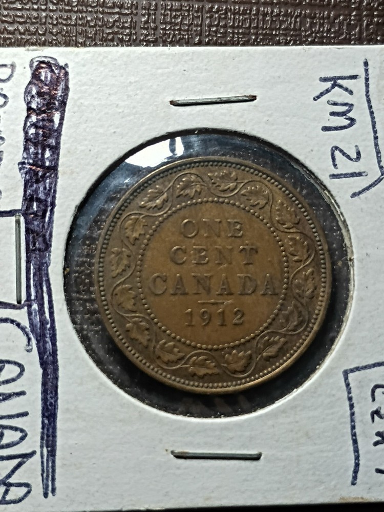 1912 Canada Large Cent KM 21