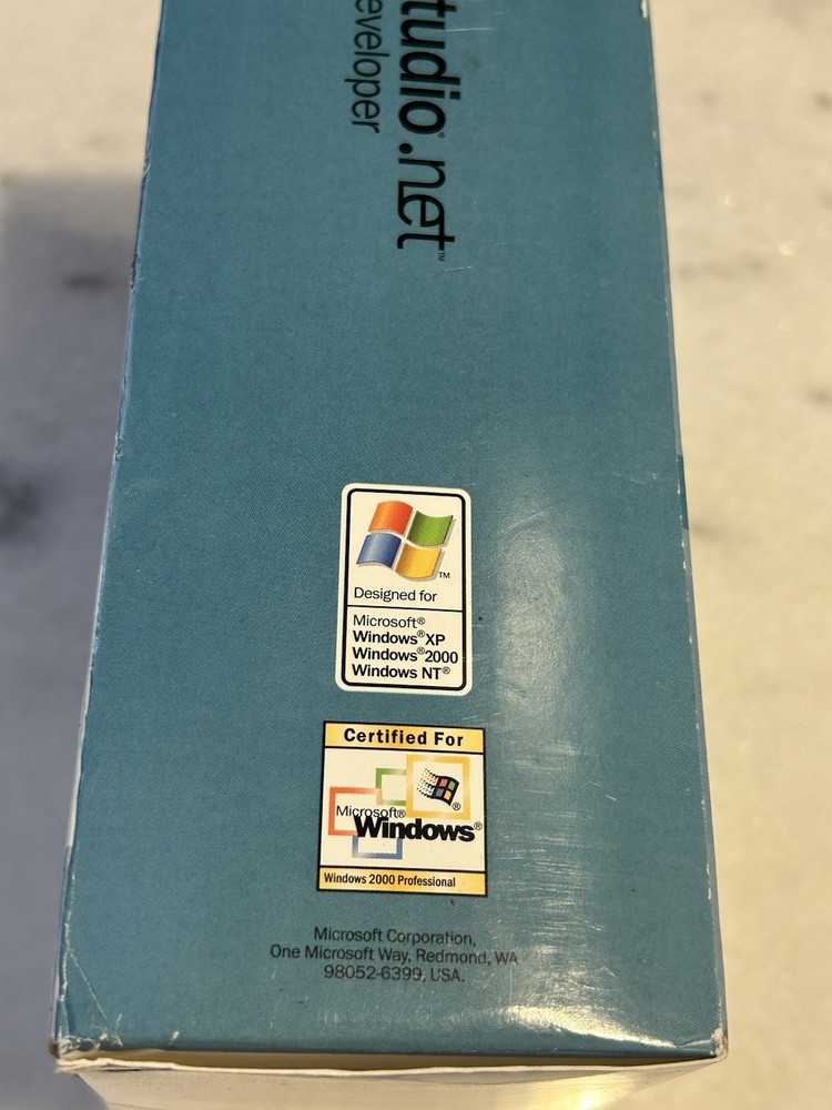 Microsoft Studio.net 2002 Enterprise Developer Full Retail Complete