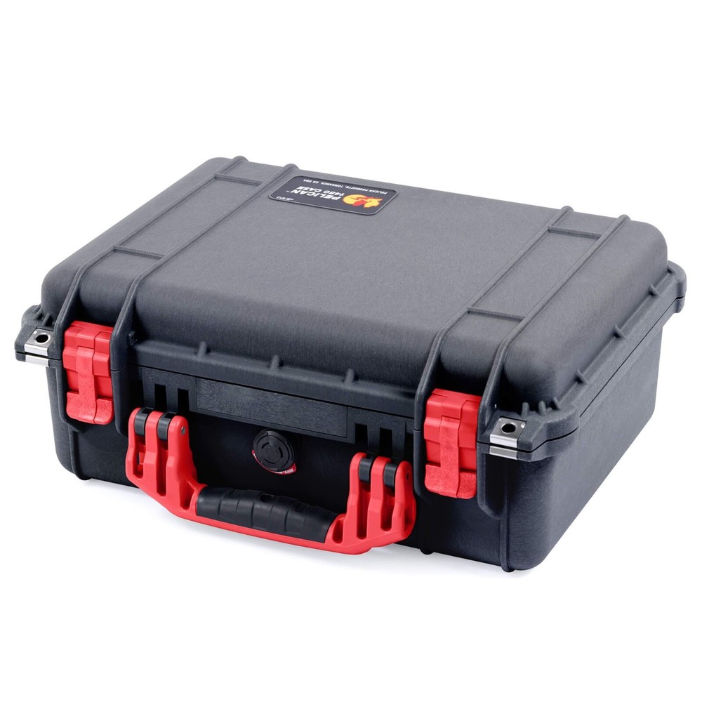 Black & Red Pelican 1450 case. No Foam - empty.