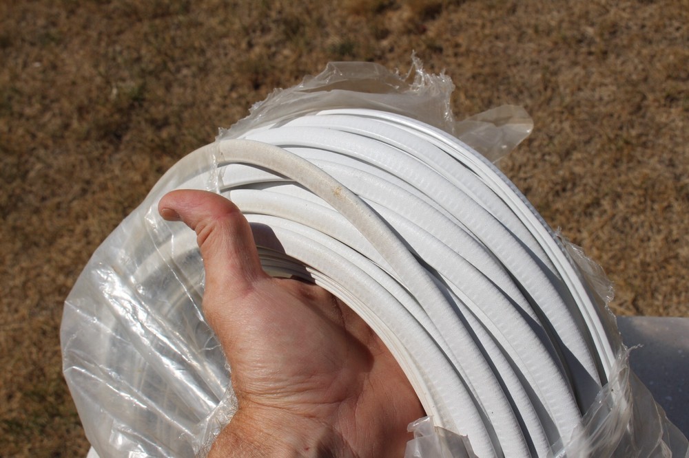 White Vinyl EDGING roll, 5 lbs., est. 50 feet