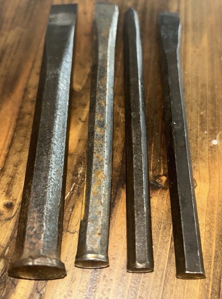 Cold Chisel mixed size lot flat & cape chisels,machinist blacksmith tools (11)