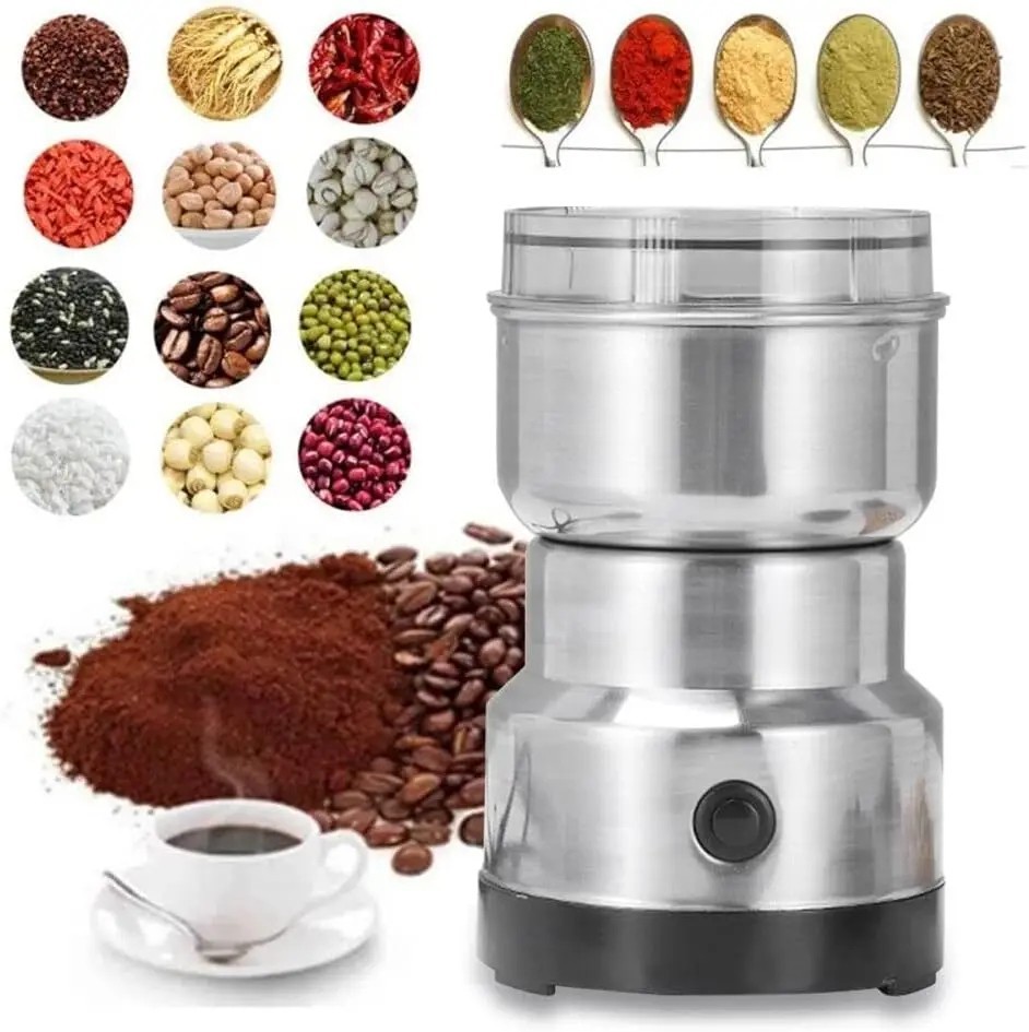 Electric Coffee Grinder Spice Grain Nut Mill 4 Blade Multifunction Home
