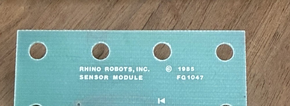 VINTAGE RHINO ROBOTS, INC. SENSOR MODULE, FG1047, CIRCA 1985