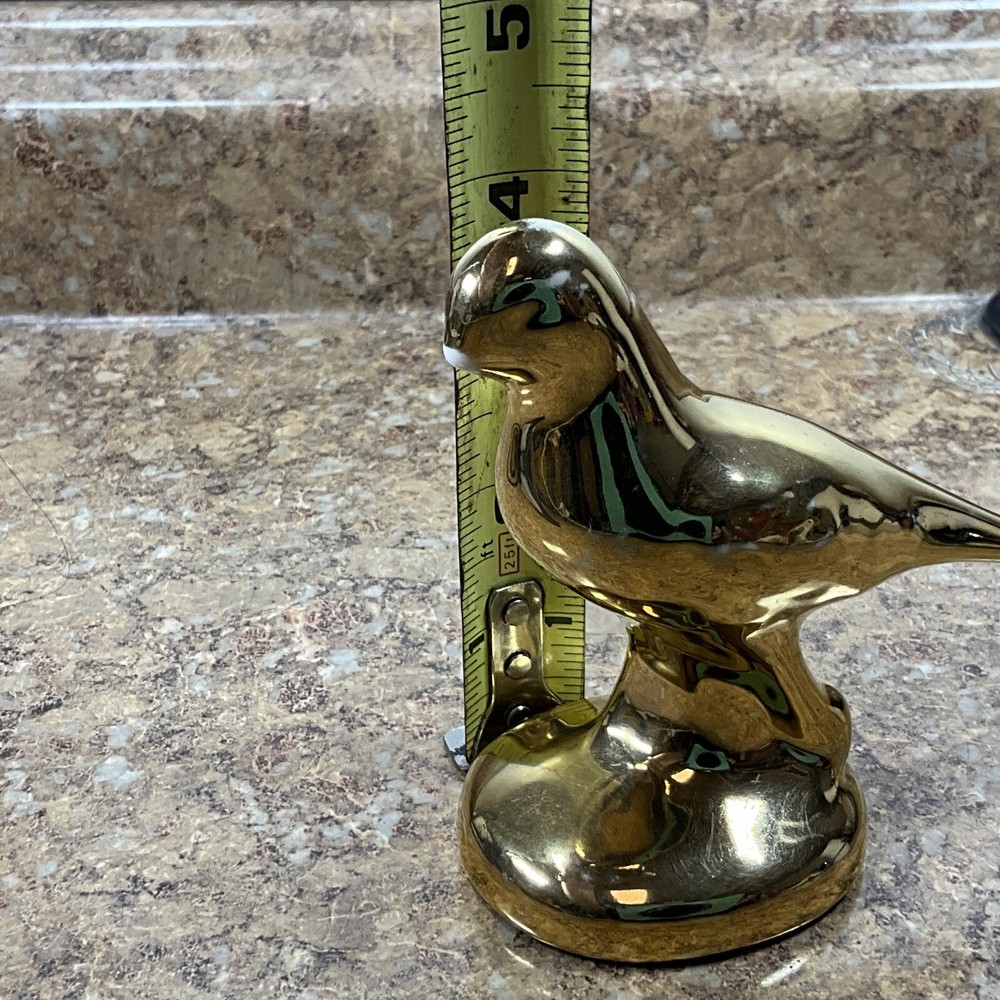 Vintage Ceramic Small Bird Figurine - Gold Nice