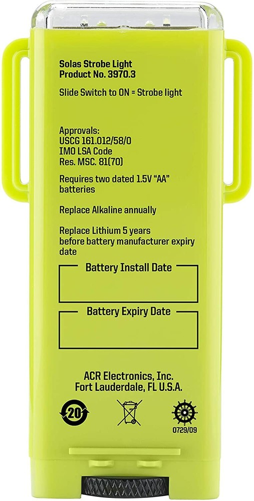 ACR FireFly PRO Waterbug SOLAS Water Activated Emergency Rescue Strobe Light