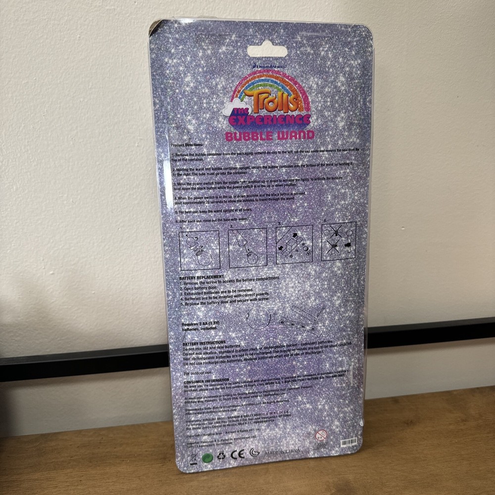 Trolls The Experience Bubble Wand New