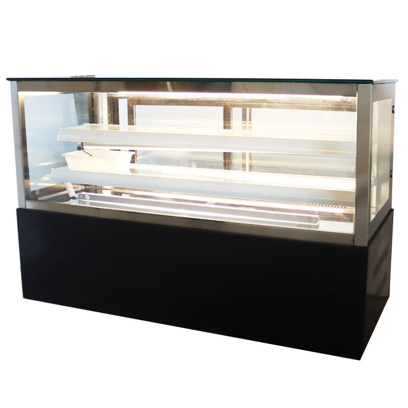 220V Refrigerated Cake Showcase Bakery Display Cabinet Rear Sliding Doors 3Layer