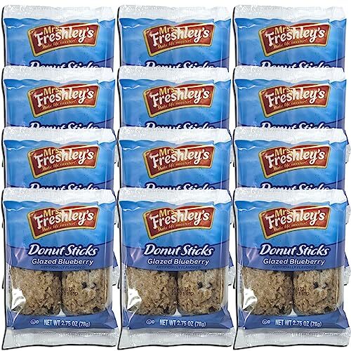 Mrs. Freshley's Glazed Blueberry Donut Sticks 2-Count Value Pack 2.75 Ounce |...
