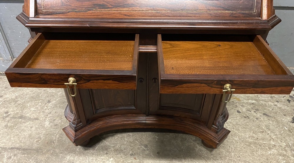 ROSEWOOD DROP FRONT MECHANICAL DESK, ATTR. HERTER