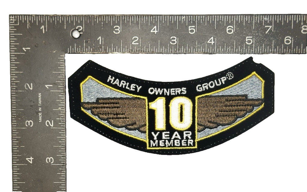 HOG Member Harley Davidson Owners Group Patch 10 Year Member