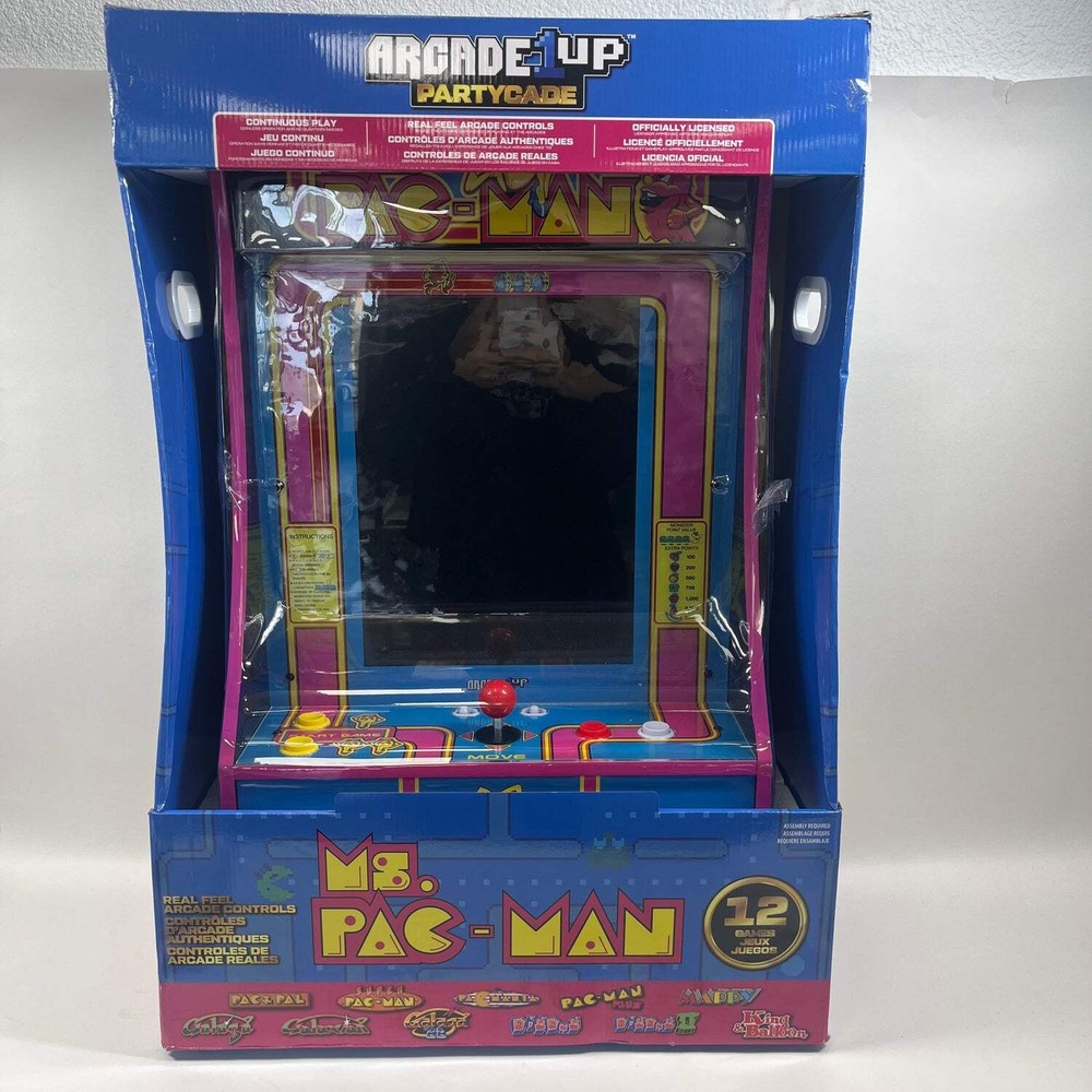 New Arcade1Up Ms. PAC-MAN Classic Arcade Video Game Machine