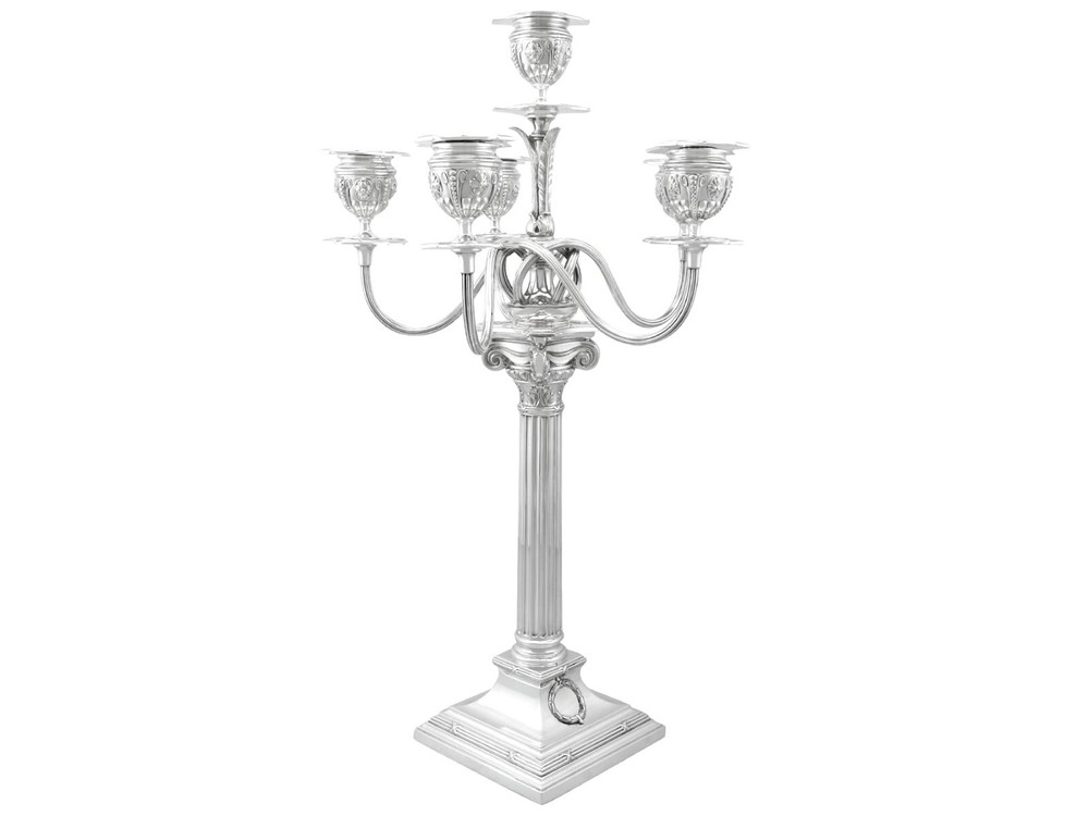 Antique German Silver Candelabra