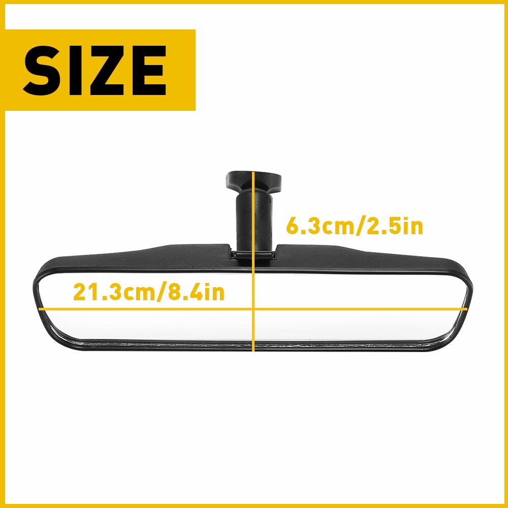 8 For Universal Black For Universal View Rear Mirror Interior Replacement EW