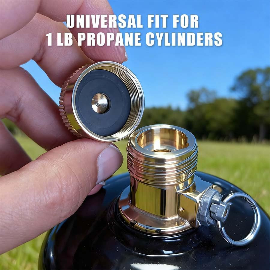 6Pcs Solid Brass Propane Tank Cap - Universal for 1 LB Refillable Propane Cylind