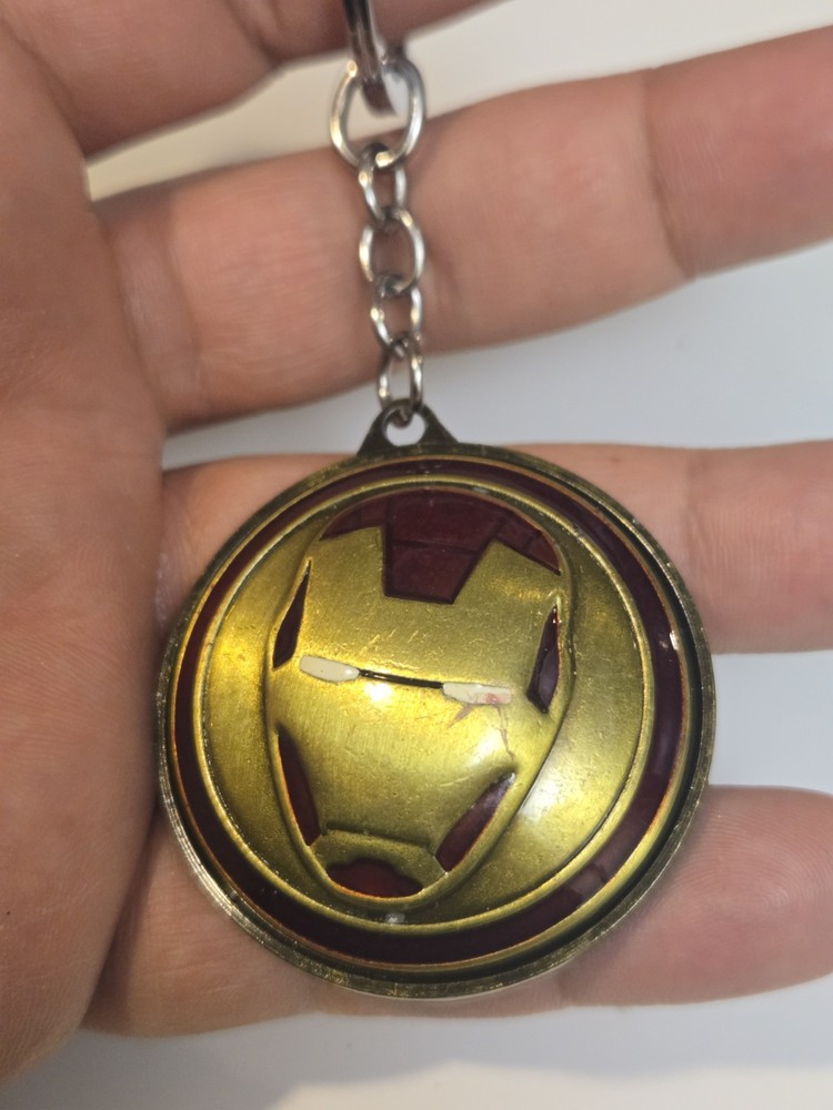 Marvel Comics Iron Man Face Spinner Shield Metal Key Chain C76