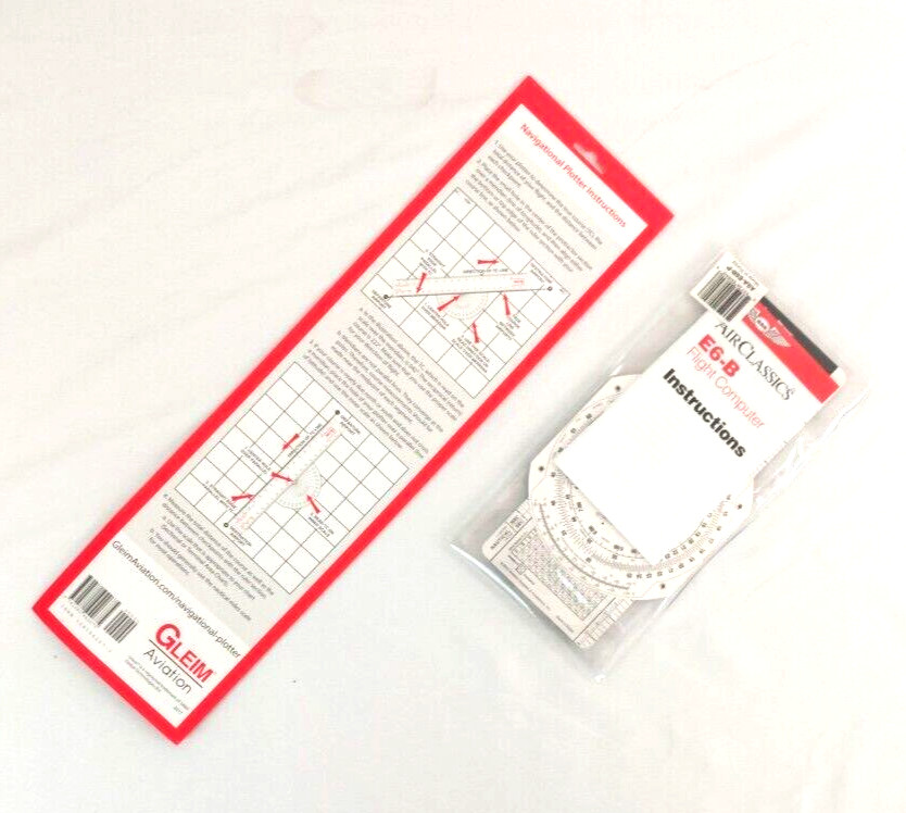 Gleim Aviation E6B Flight Computer and Gleim Navigational Plotter