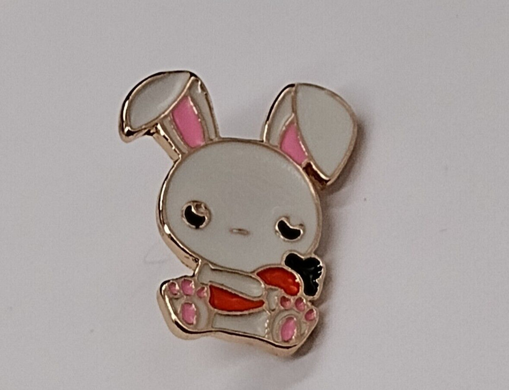 Bunny Rabbit Carrot Stick Small Tack Pin