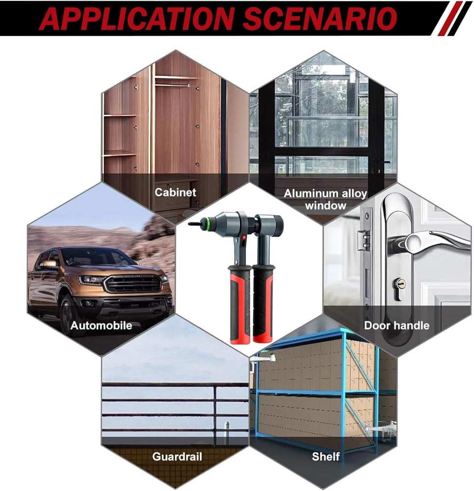 Rivet Nut Tool Kit, Nutsert Gun Kit, Upgraded Rivnut Tool 100 Pcs Rivnuts