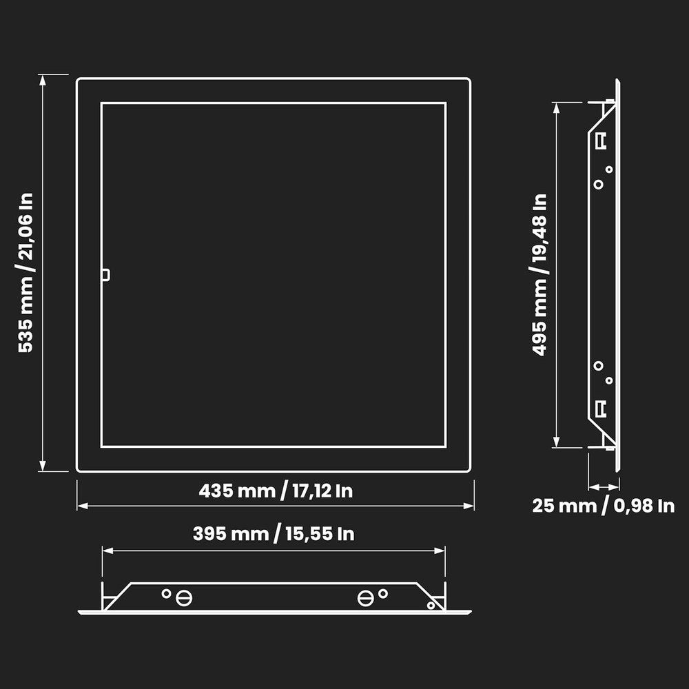 16x20 Inch White Polymer Coated Steel Access Panel - Elegant & Practical Design