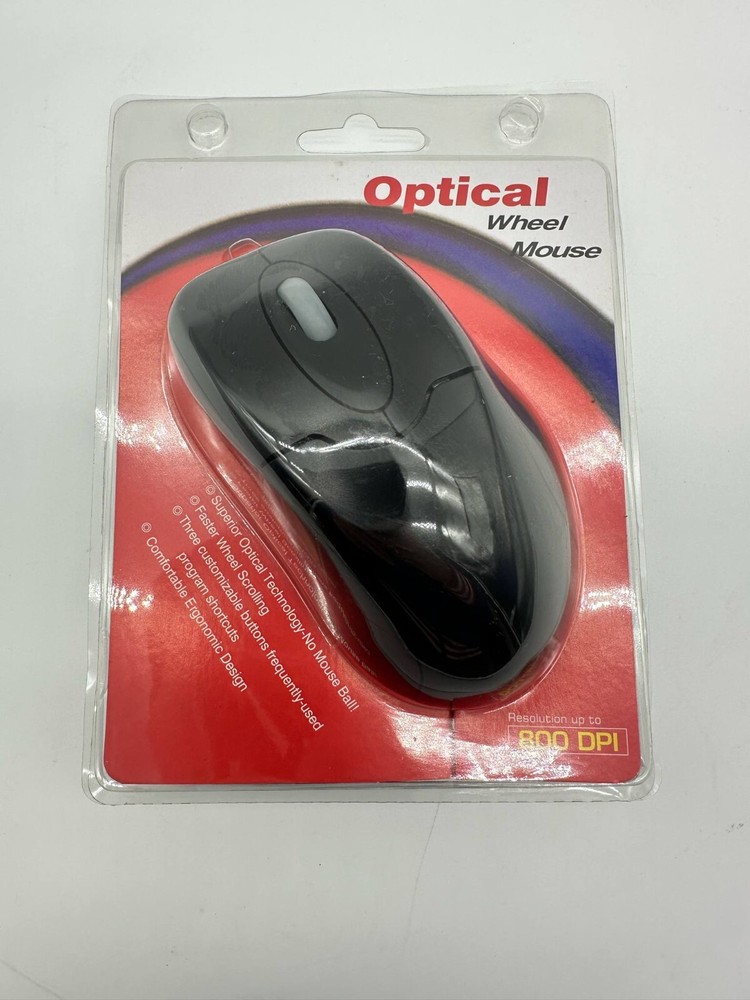 Superior Optical Technology 800 DPI Black Wheel Mouse - Computer Mouse - Deal