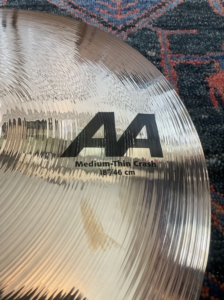 Sabian 18" AA Medium Thin Crash Cymbal Brilliant