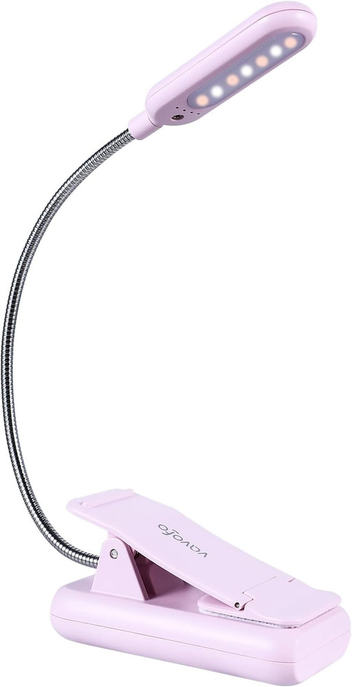 Rechargeable Book Light, Blue Light Blocking, Amber 1600K Clip on Reading Light,