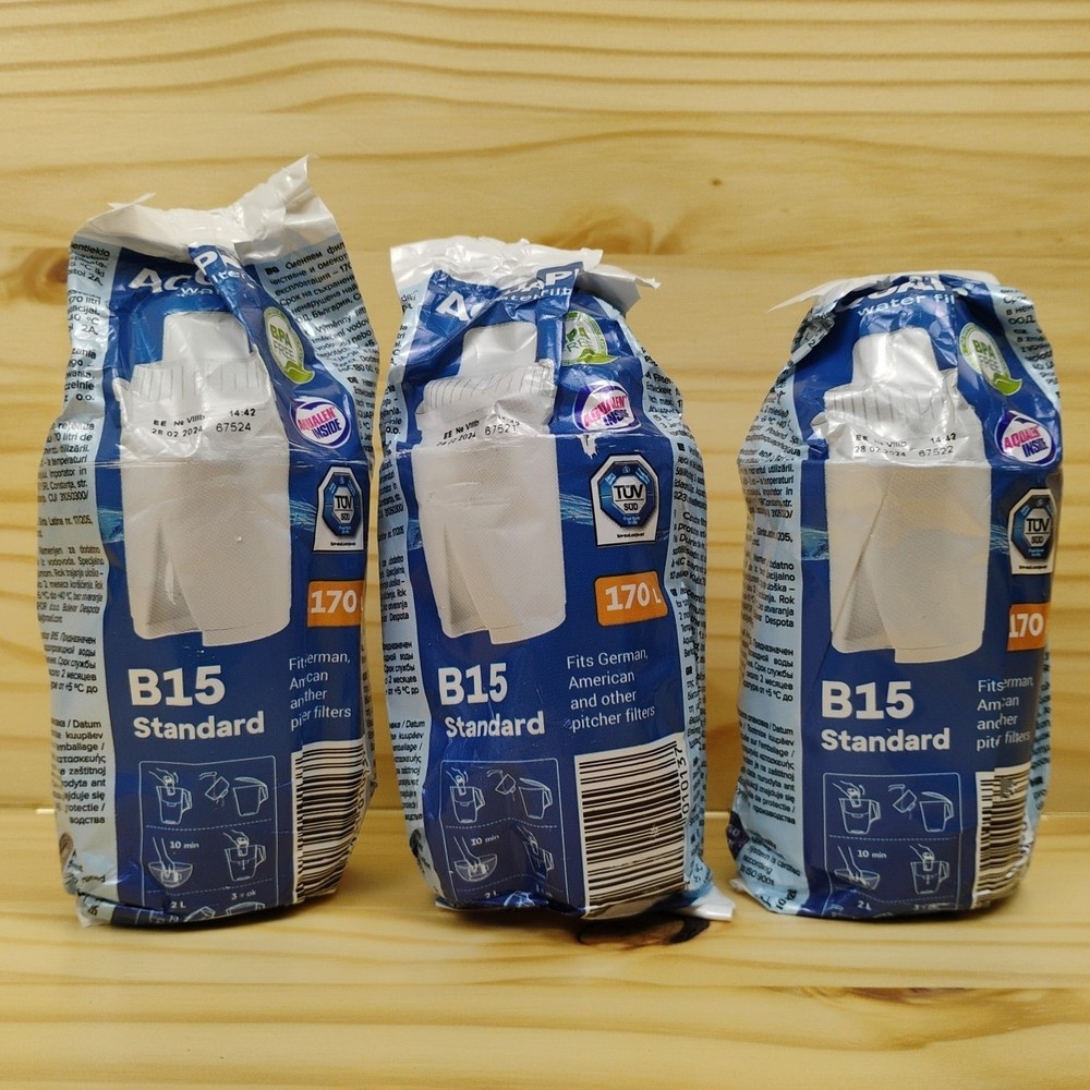 3 Aquaphor Water Filter B15 Standard sealed packages Expiration 2/24