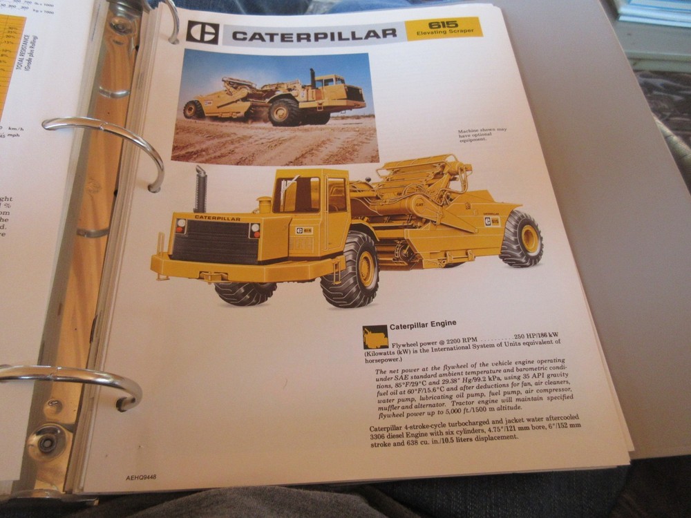Caterpillar 615 Elevating Scraper Brochure 6 page