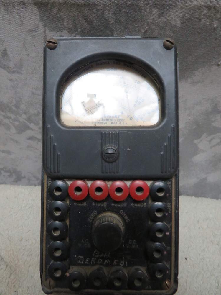 Vintage Electronics Testing Supreme 542 Multimeter Ham Radio Bakelite