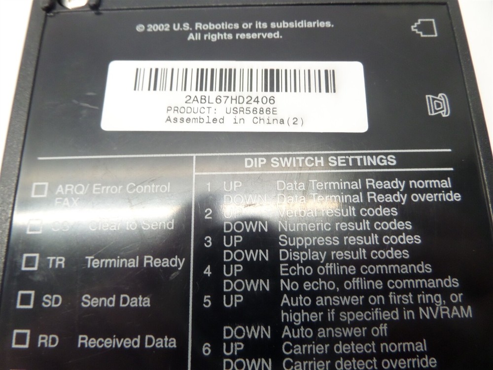 US Robotics 56K V.92 Fax Modem USR5686E