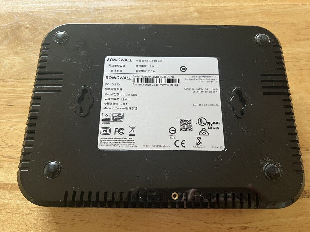 SonicWall SOHO 250 apl41-0d6